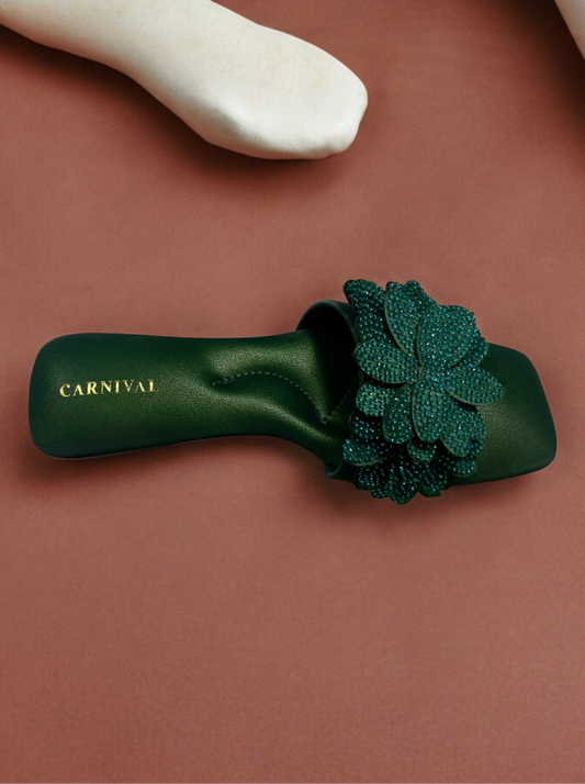 Leafy Green Carnival Slippers